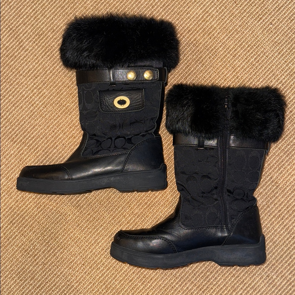 Coach Kimberly Black Winter Snow Boot 9M - Picture 2 of 10